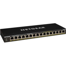 Netgear Switch Netgear GS316P-100EUS 16p PoE 115W* (PoE+: 16p) Unmanaged Gigabit