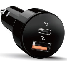Genius Charger autonabíječka PD-36AC-Car, 36W (2x18W), rychlé nabíjení, USB-C PD3.0, USB-A QC3.0, černá