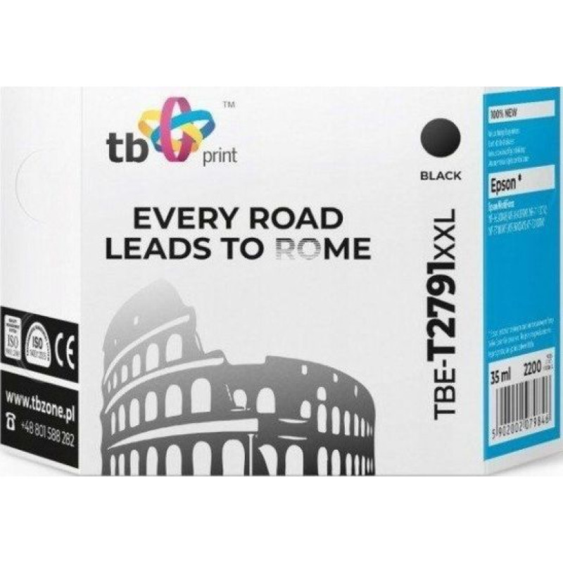 Tb Print Ink for Epson WF-3620 TBE-T2791XXL black 100% new