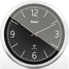 Mebus Radio alarm clock 19813 radio wall clock black/silver