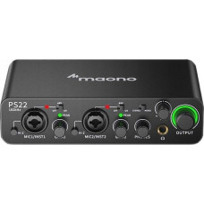Maono Audio Interface Sound Card Music Mixer Vlog 2x Xrl Trs / Ps22