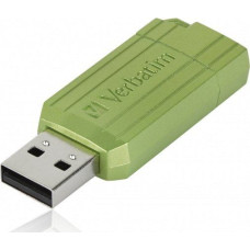 Verbatim USB flash drive, USB 2.0, 128GB, Store,N,Go PinStripe, green, 49462, for data archiving