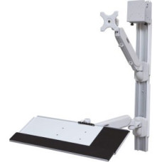Value Wall-mounted workstation with gas spring
