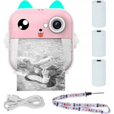 Extralink Label Printer EPP-003 PORTABLE MINI PRINTER PINK WITH CAMERA, LCD DISPLAY