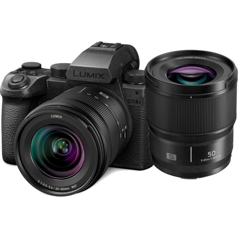 Panasonic Lumix S5 II X + S 20-60mm f/3.5-5.6 + S 50mm f/1.8 camera (DC-S5M2XWE)