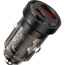 Tech-Protect Car Charger CC30W 2-port Car Charger PD 30W QC 3.0 Black