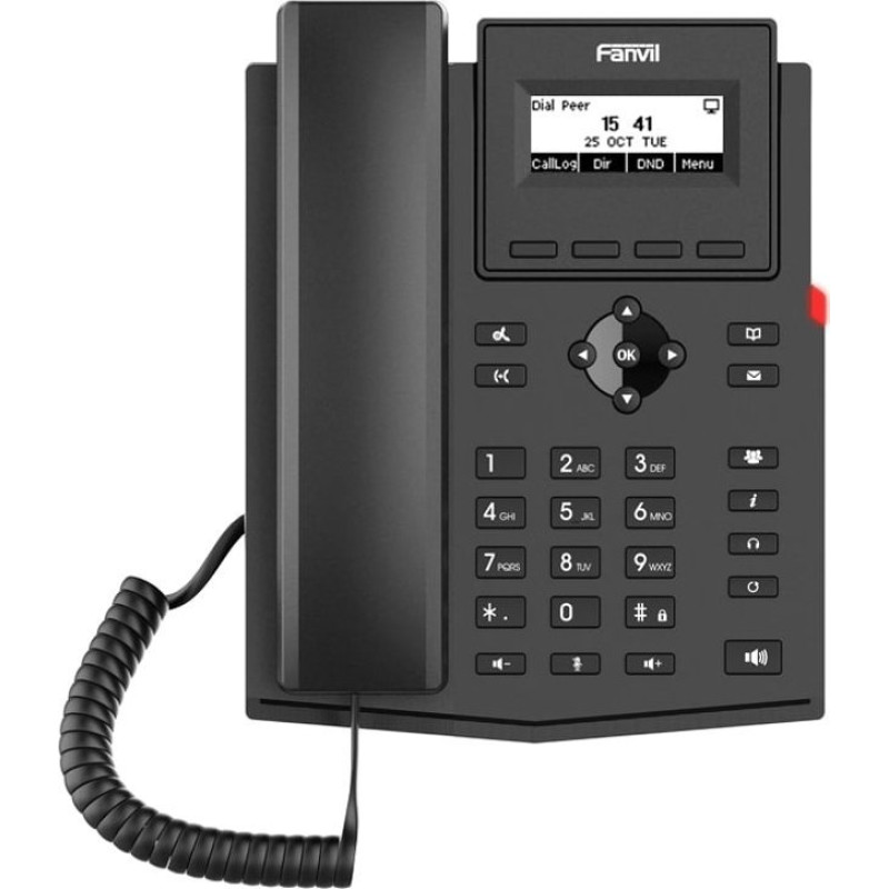 Fanvil X301P VoIP phone Black 2 lines LCD