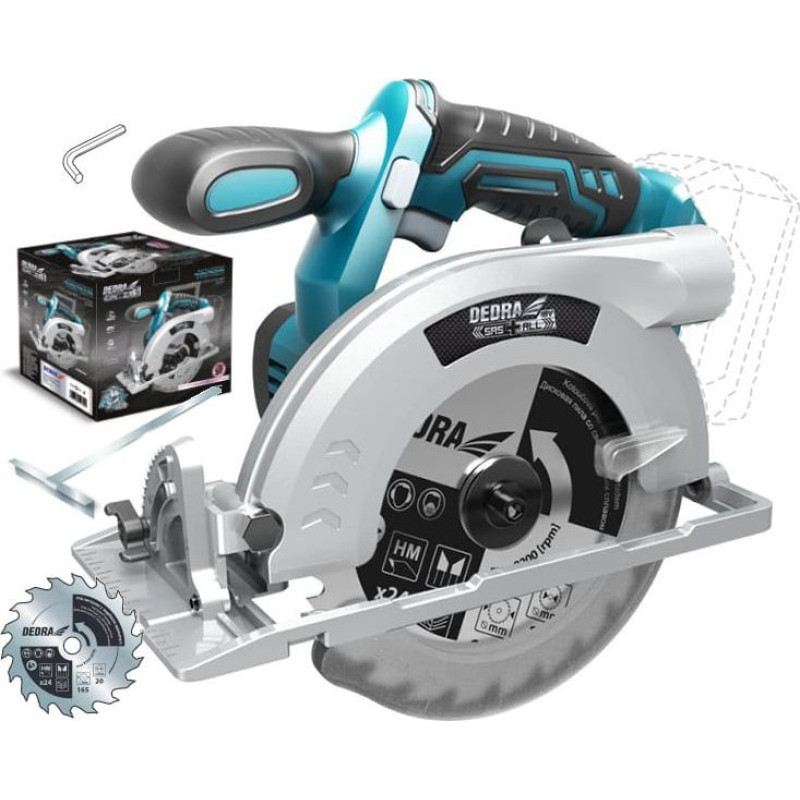 Dedra Circular saw DED7064 18 V 165 mm