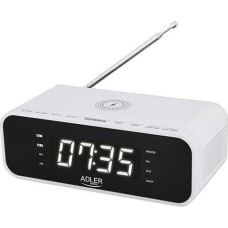 Adler Radio alarm clock AD 1192W Radio alarm clock with wireless charger and fm
