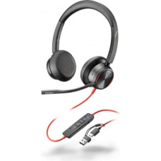 Poly Blackwire 8225 Stereo Microsoft Teams Certified USB-C Headset +USB-C/A Adapter