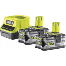 Ryobi 2x5.0AH battery pack with charger RC18120-250 (5133003364)