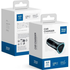 Blue Star 3A 20W Type C PD QC3.0 AFC car charger black