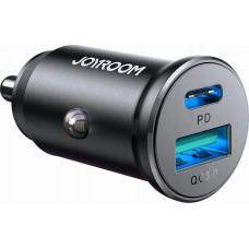 Joyroom Mini car charger JR-CCN05 30W USB-A USB-C car charger - black