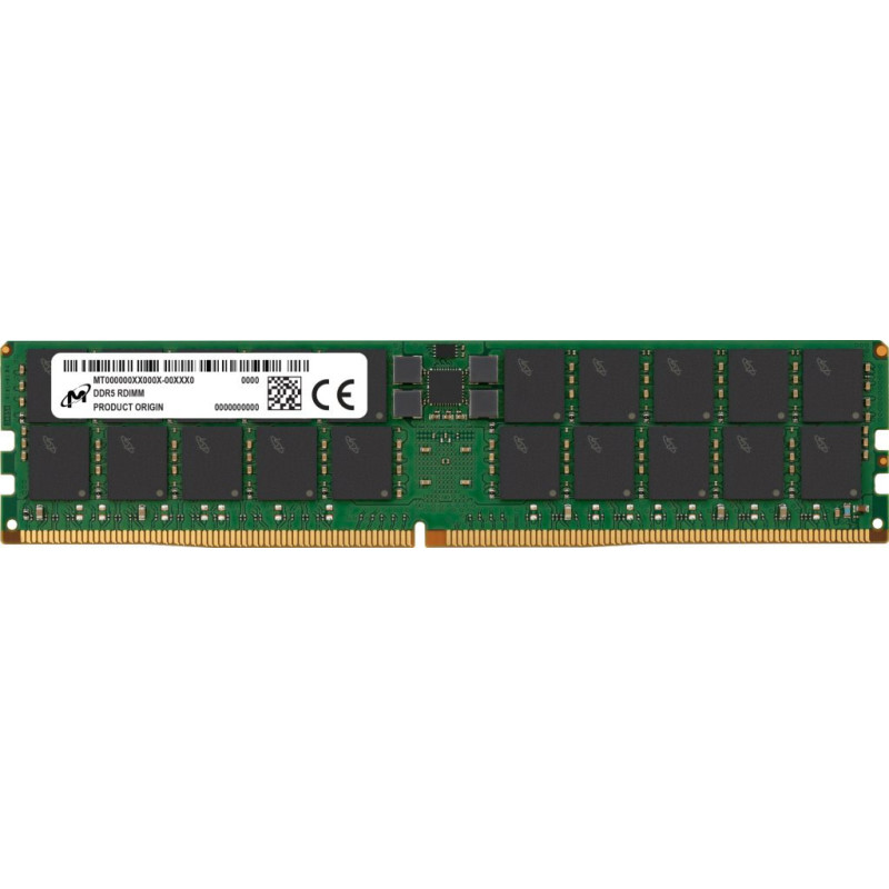 Micron DDR5 Server Memory, 64 GB, 4800 MHz, CL40 (MTC40F2046S1RC48BA1R)