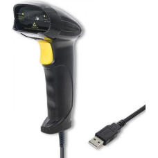 Qoltec Barcode reader 1D laser barcode reader | USB | Black