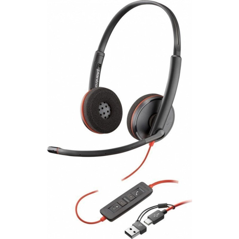 Poly Blackwire 3220 Headphones (8X228AA)