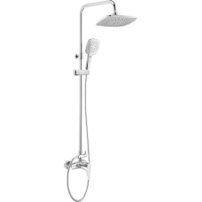 Deante Corio shower set with rain shower head with faucet chrome (NAC 01EM)
