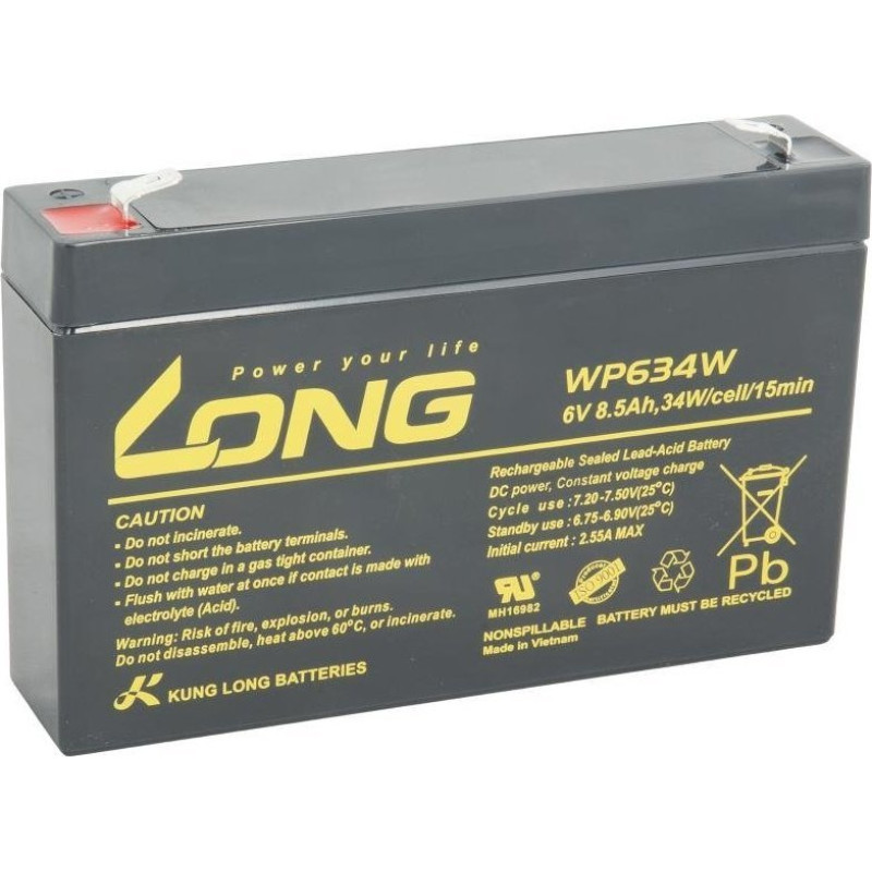 Noname Long 6V 7Ah lead acid battery F1