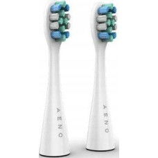 Aeno Replacement toothbrush heads, White, Dupont bristles, 2pcs in set (for ADB0001S/ADB0002S)