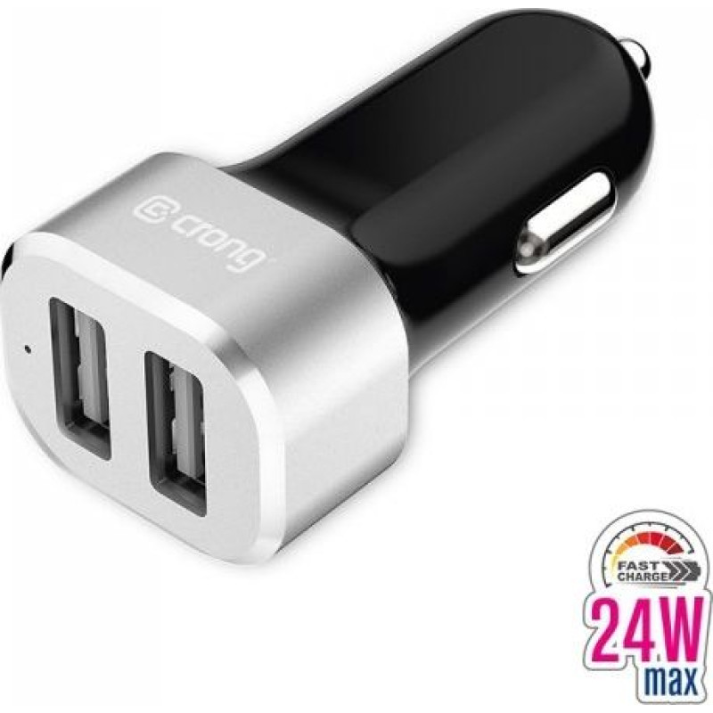 Crong Power 2x USB-A 2.4 A charger (CRG-PWRC-USB24-ALU)