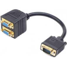 Gembird D-Sub (VGA) x2 D-Sub (VGA), 0.2m, Black (CC-VGAX2-20CM)