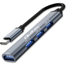 Qoltec HUB adapter USB c 3.1 4in1, USB 3.0, 3x USB 2