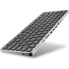 Axagon HMC-KB USB-C Tastatur Keyboard, microSD/SD, 3x USB-A 3.0, HDMI 4K/60Hz, PD 100W, Audio - DE Layout