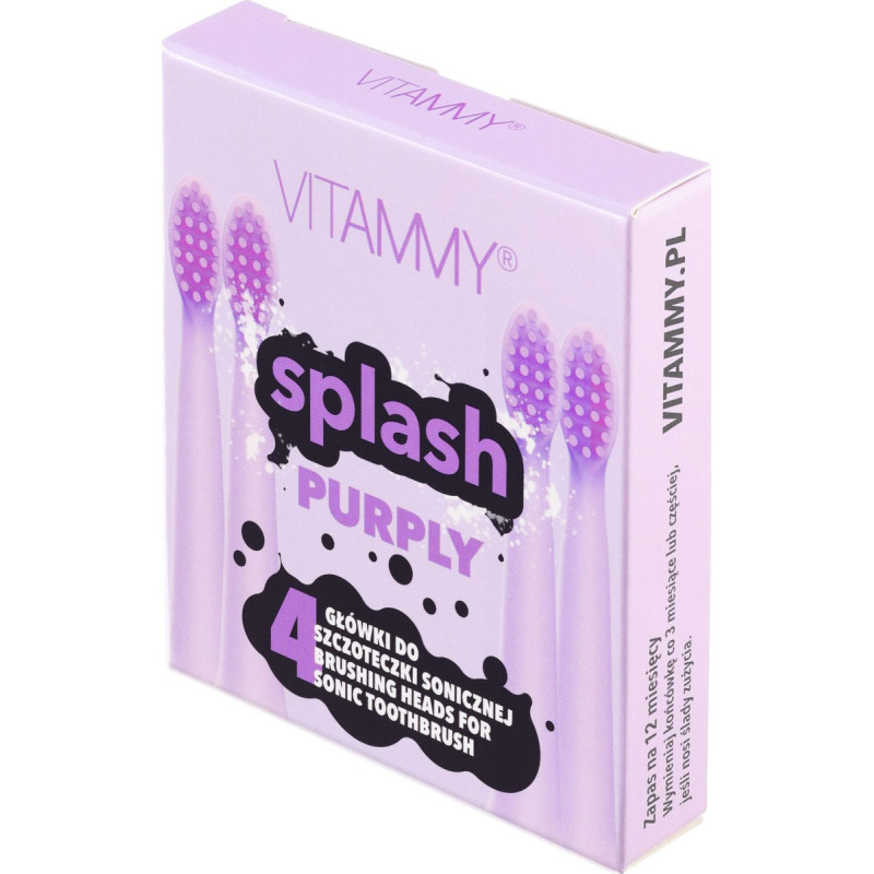 Vitammy Splash Purply 4pcs sonic toothbrush tip.
