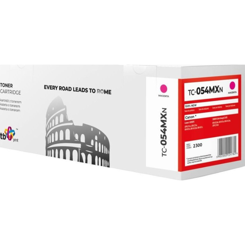 Tb Print Toner for Canon LBP620C 054H TC-054MXN Magenta 100%