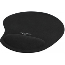 Delock Ergonomisches Mauspad mit Gel Handballenauflage schwarz 230 x 202 x 24 mm.