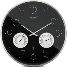 Mebus Radio alarm clock 12988 radio wall clock with Thermo-Hygrometer