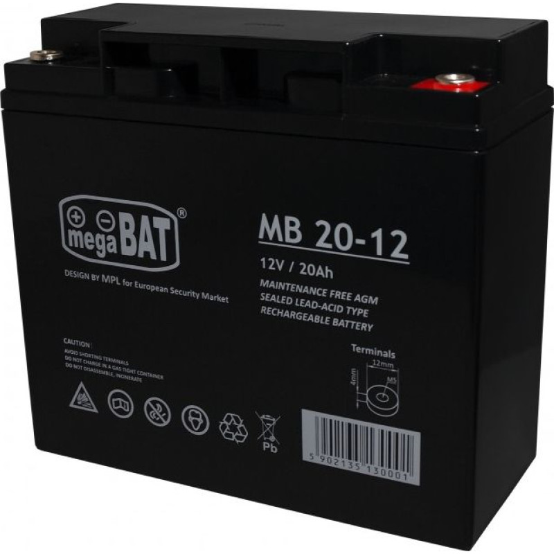 Mpl Power VRLA battery MB 20-12 (180/75/166mm)