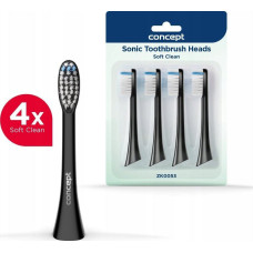 Concept Tip ZK0053 PERFECT SMILE ZK500x toothbrush tip, Soft Clean, 4 pcs, black.