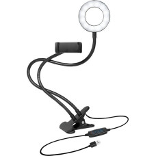 Logilink Smartphone-Ringlicht-Klemmhalterung ring lamp, DM 8.5cm