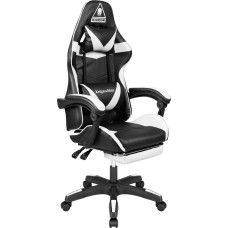 Kruger&Matz Warrior GX-150 armchair black and white (KM0790-BW)
