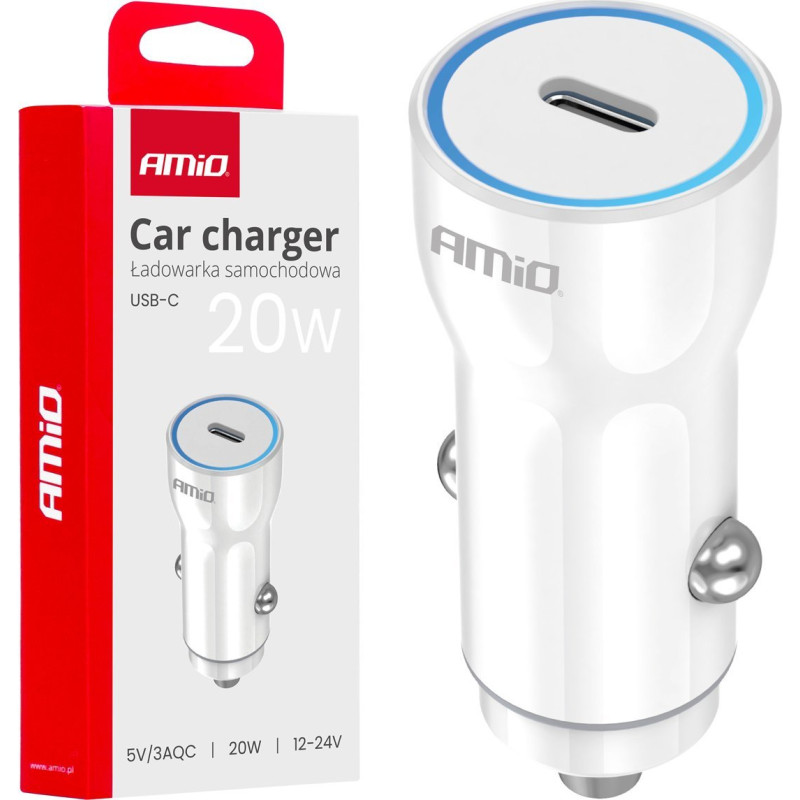 Amio Charger car charger usb-c 20w -03880