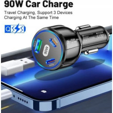 Noname ECOBOX FAST CAR CHARGER 90W PORTS 2XTYPE C + 1XUSB