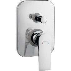 Ferro Algeo Square chrome shower mixer (BAQ7P)