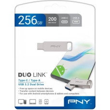 PNY Duo-Link Flash Drive, 256 GB (P-FDI256DULINKTYC-GE)