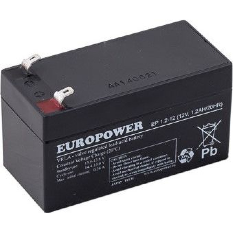 Europower Battery 12V 1.2Ah AGM EP1.2-12