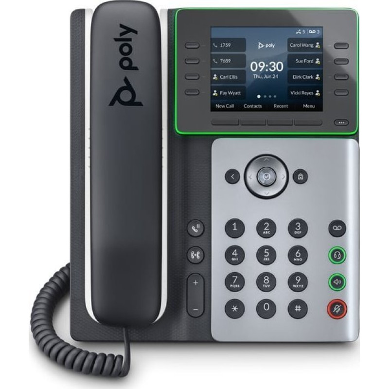 Poly Edge E320 VoIP phone Black 8 lines IPS