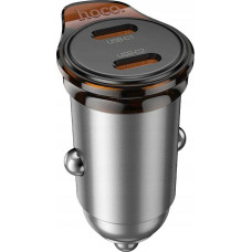 Hoco Car charger 2 x Type C PD QC3.0 45W NZ16B grey