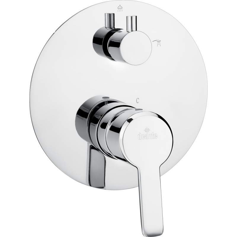 Deante BAT shower mixer. ARNIKA CHROME CONCEALED SHOWER WITH SPRAY SWITCH