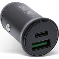 Inline Charger ® USB car charger power-adapter power delivery, USB-A + USB Type-C, black