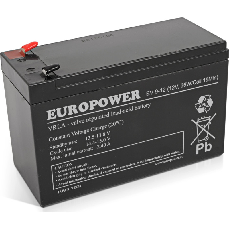 Europower 12V 9Ah AGM EV9-12 battery
