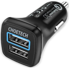 Choetech Charger C0051 2x USB-A 3 A (C0051 BLACK)