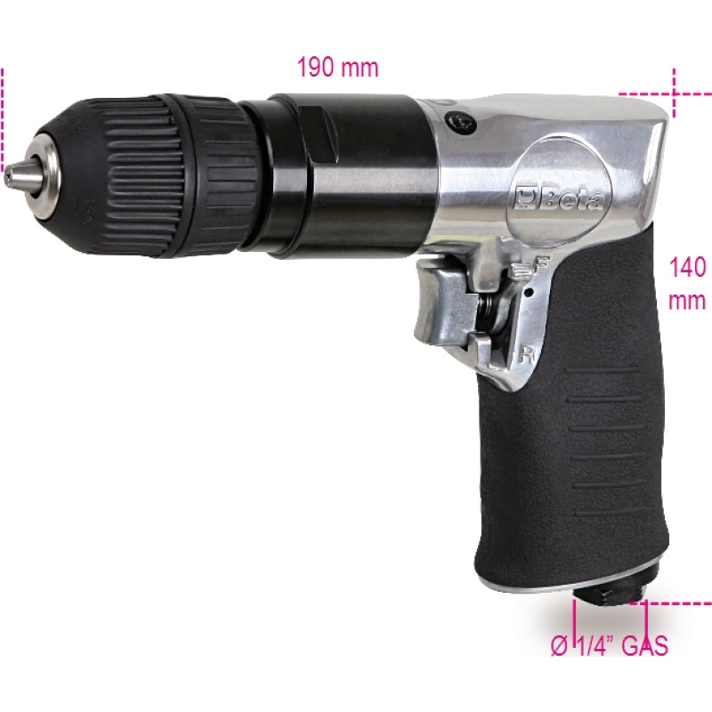 Beta Tools Two-way pneumatic drill 10mm 6.2bar (019320040)