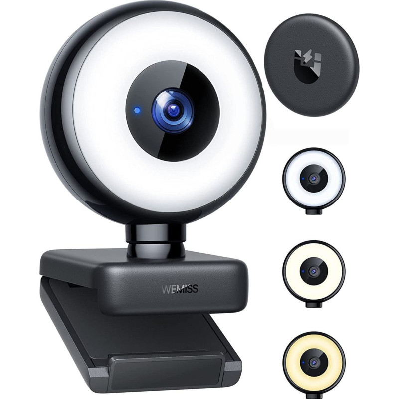 Wemiss CM-A2 Stream Series with Ring Light Full HD Webcam with 1/3