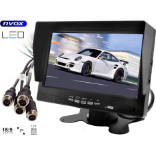 Nvox Car lcd 7 inch ahd reversing and monitoring monitor with support for up to 4 12v 24v cameras