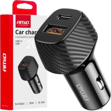 Amio QC+PD 20W USB-A + USB-C car charger -04282